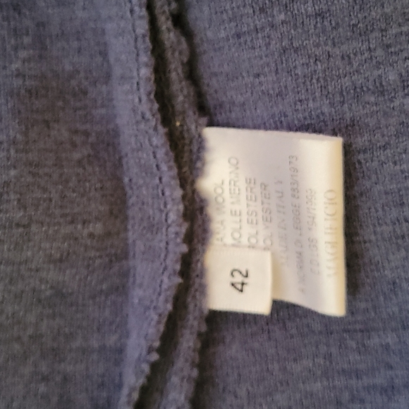 Base Milano blue wool dress - Picture 6 of 8